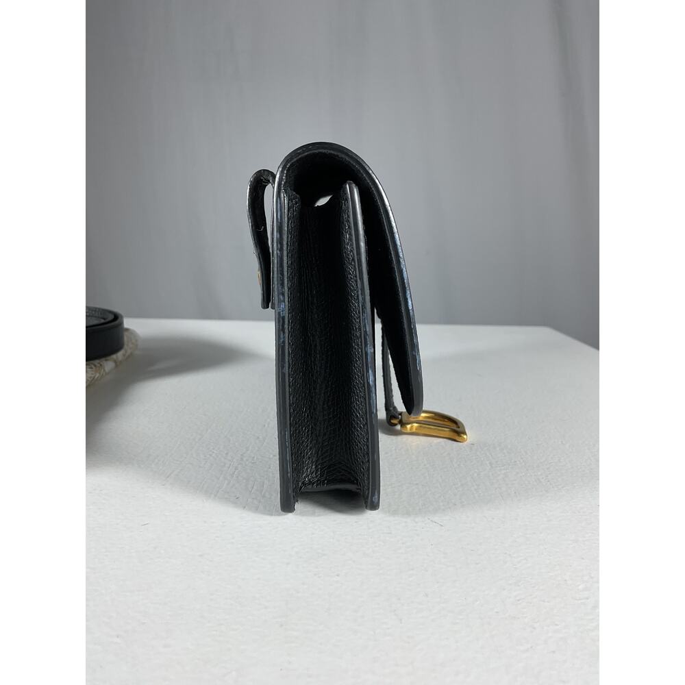 Dior 'Saddle' Black Leather Rectangular Leather H… - image 5